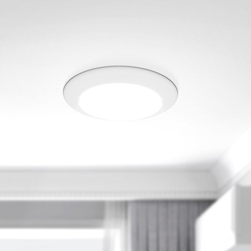 Atlas Acrylic LED Flush Mount, 0.88" H x 7.5" W x 7.5" D