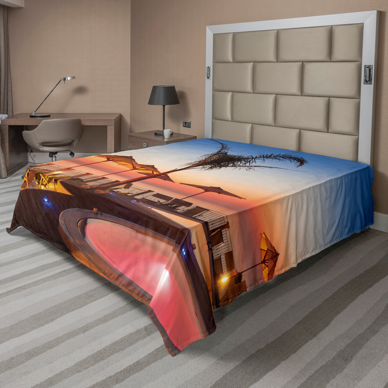 Multicolore Ambesonne, Drap plat très grand californien