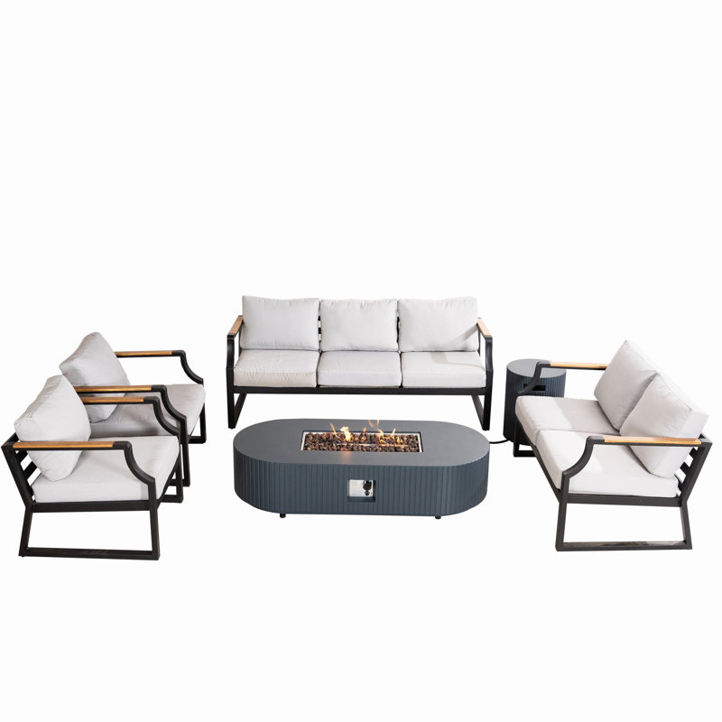 Gingras Cresty 7 - Person Sofa Seating Group With Cushions