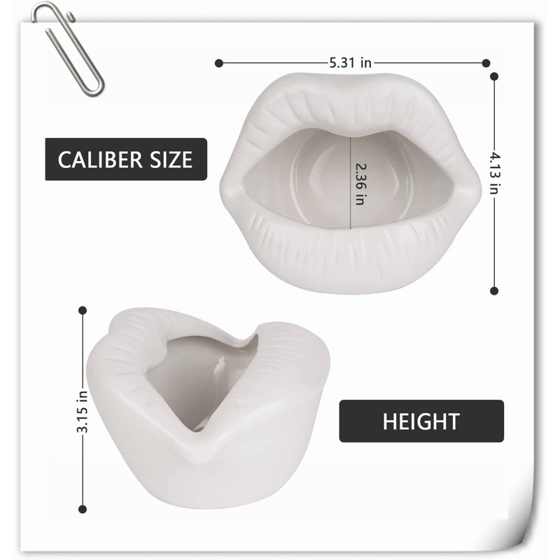 Rephen Ceramic / Porcelain Ashtray, White