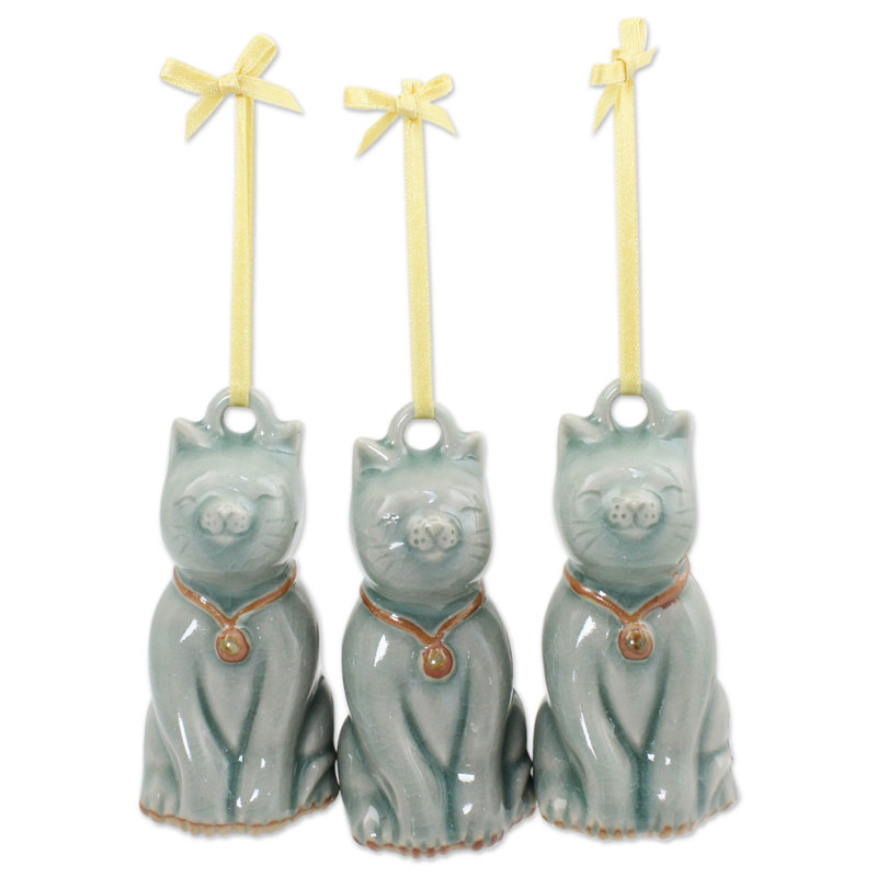 Ornement suspendu trois beaux chats
