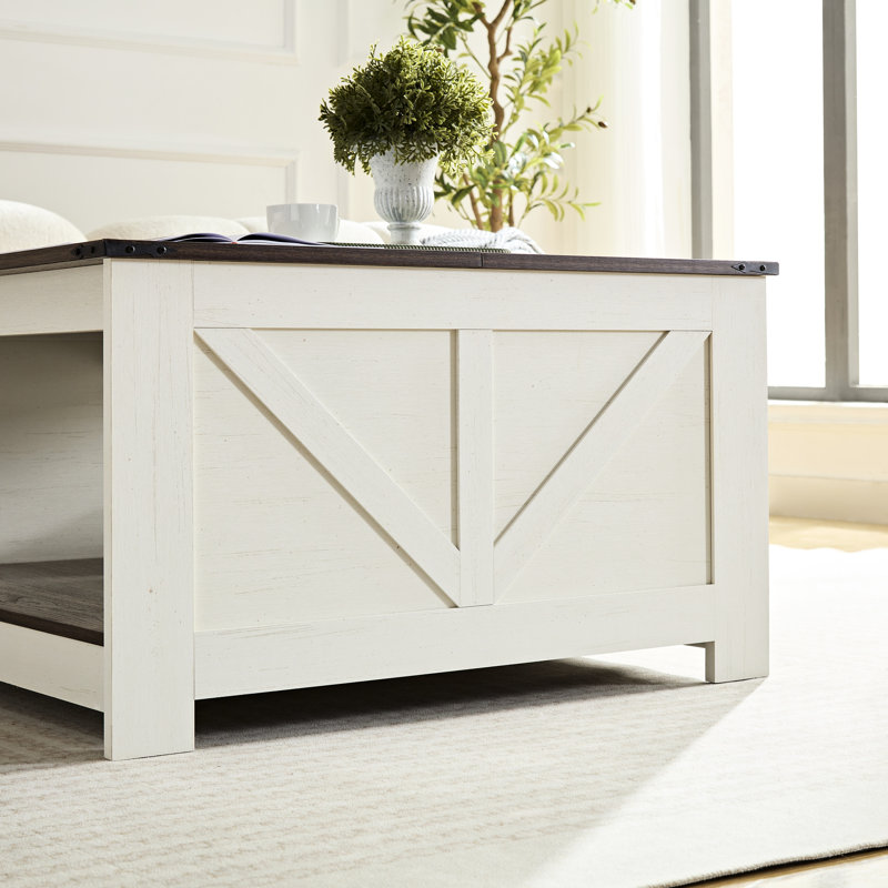 Table basse Table basse de style campagnard avec rangement