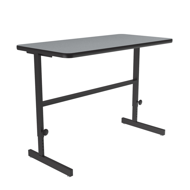 Bureau pour travailler debout en stratifié haute pression, gris, H 34 po x l 48 po x P 24 po
