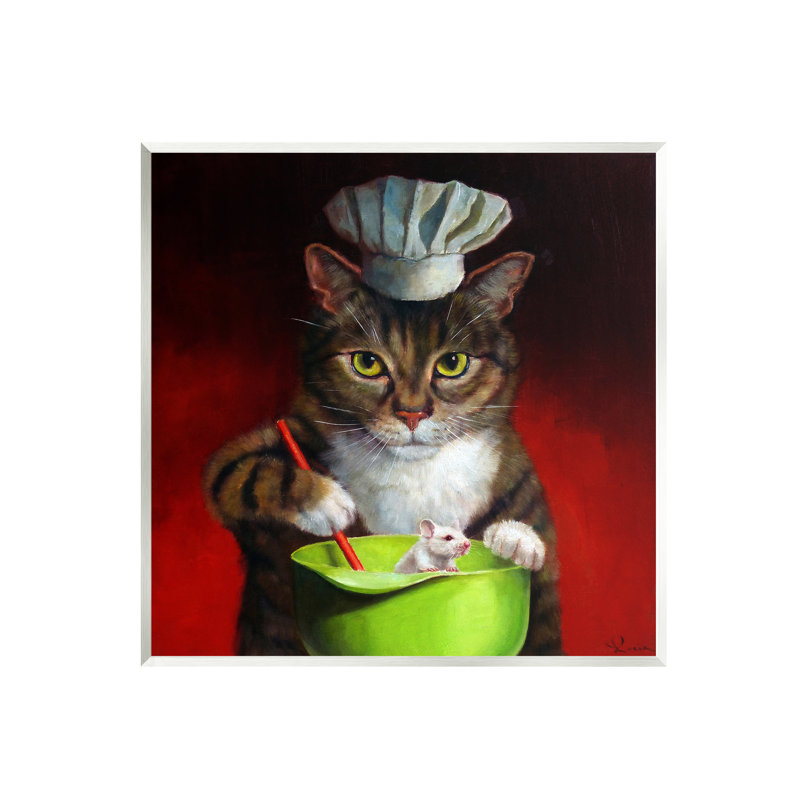 «Ay-998-Canvas Cat Chef And Mouse On Canvas» par Lucia Heffernan, H 12 po x l 12 po x P 0,5 po