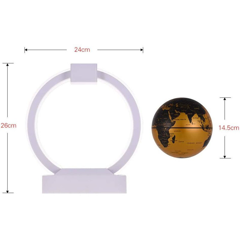 Magnetic Tabletop Globe, Gold