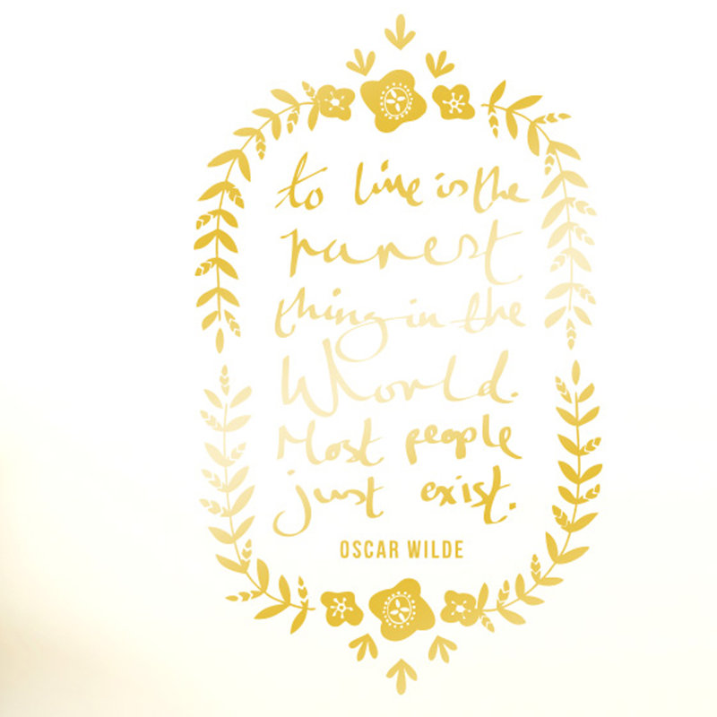 Wall Decal, Shiny Gold