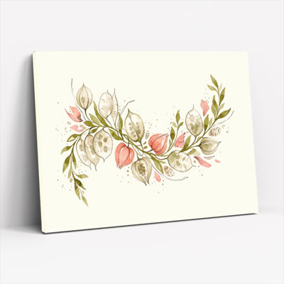 Ensemble de 1 tableau sur toile à motif floral