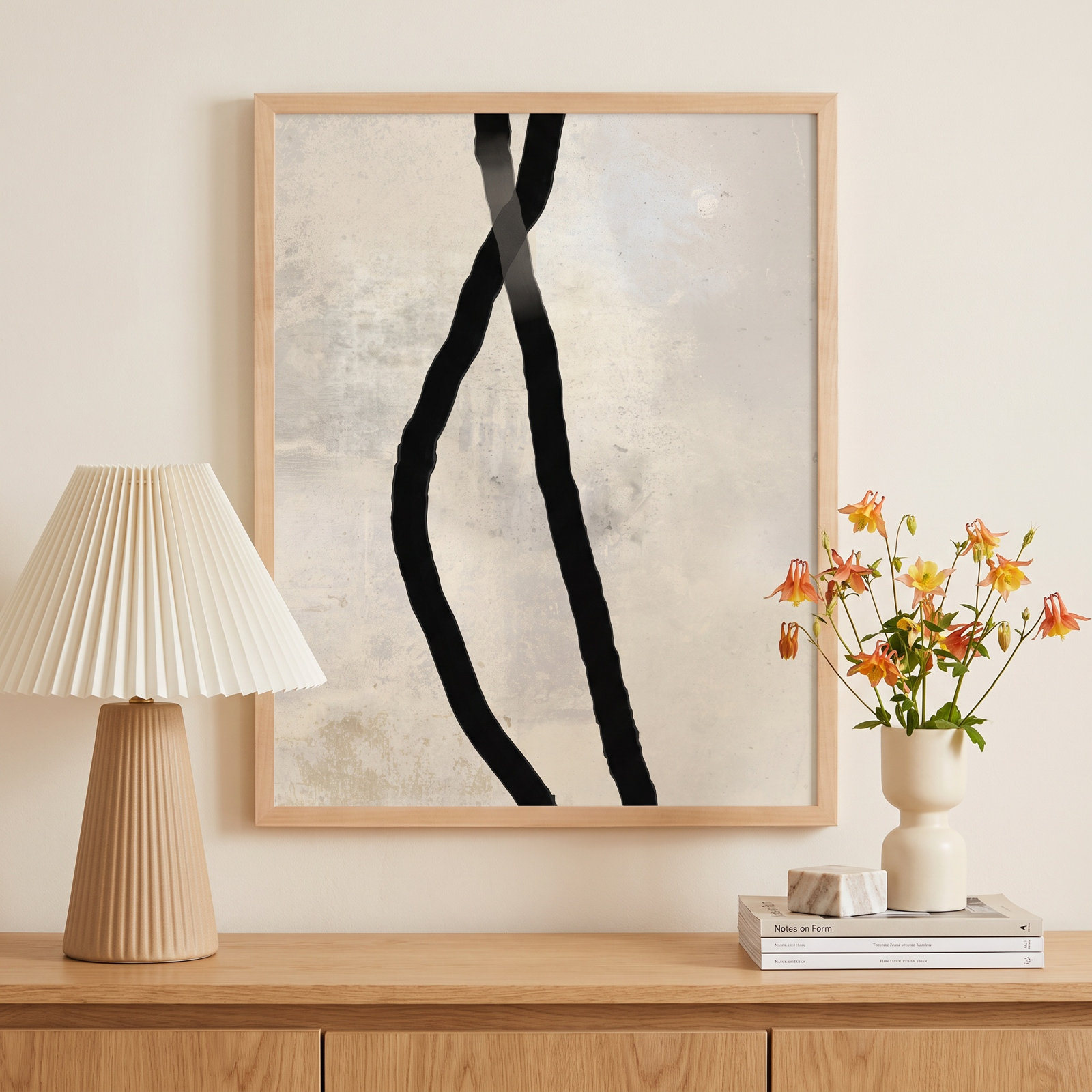 Black Rope 4 by Jacques Pilon, 20" H x 16" W x 1.25" D, Brown