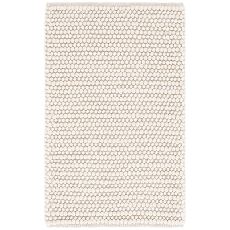 Natura 287 Flatweave Wool/Cotton No Pattern Rug in Beige/Ivory, Rectangle 8' x 10'