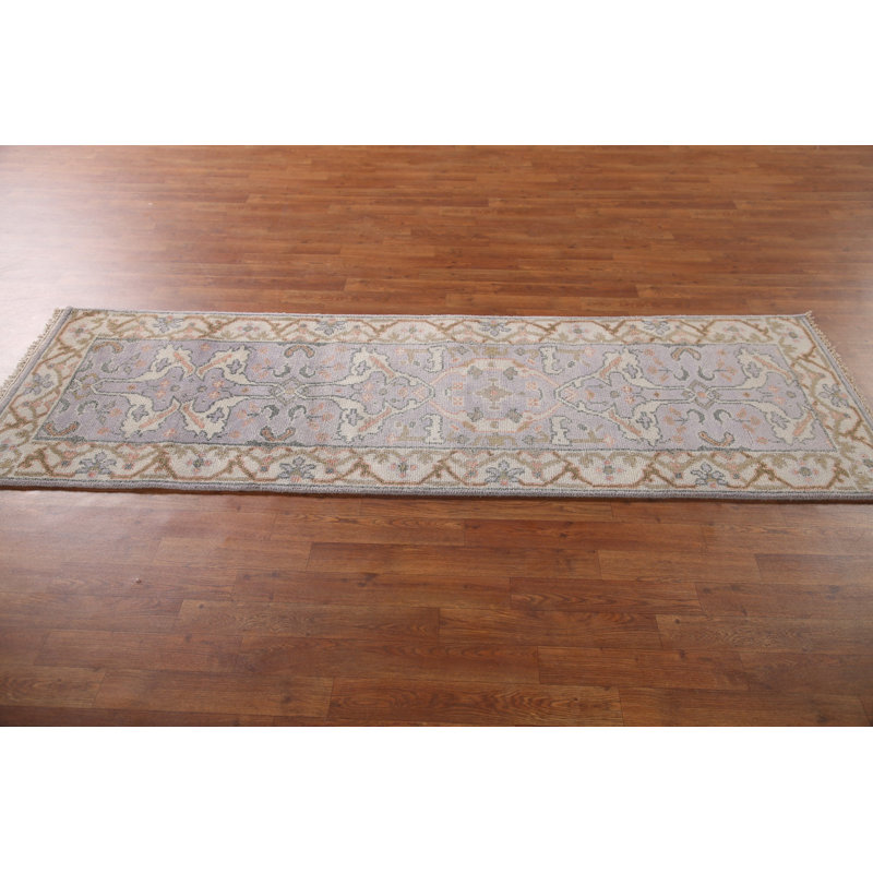 Handmade Oushak Indian Runner Rug 3x8