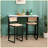 Modern Set of 2  Bar Stools with footrest for Kitchen Island-616857420