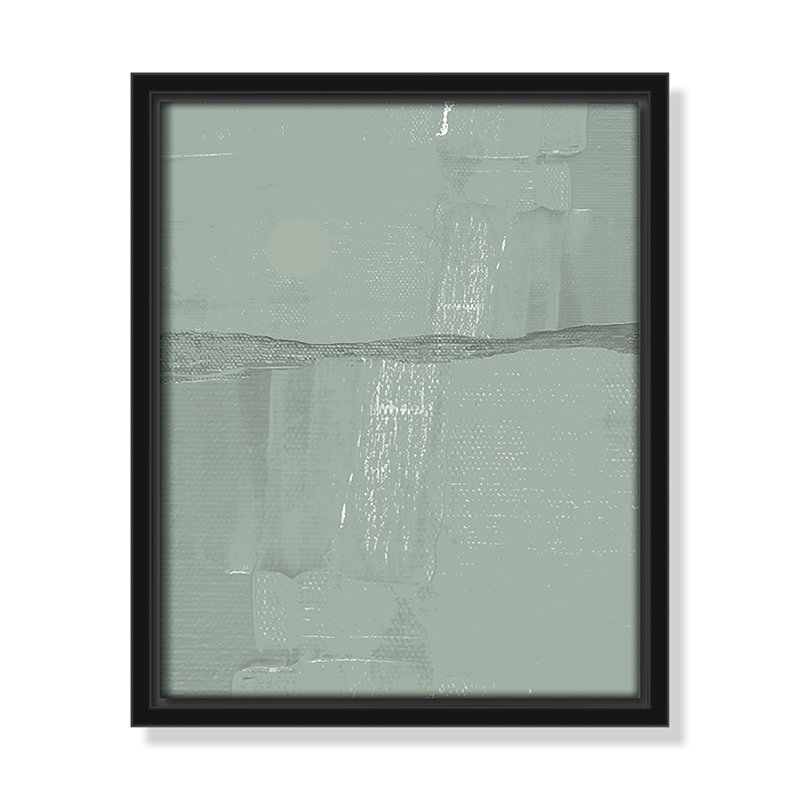 Attica - Toile à cadre flottant, H 11,5 po x l 9,5 po x P 2 po, Noir