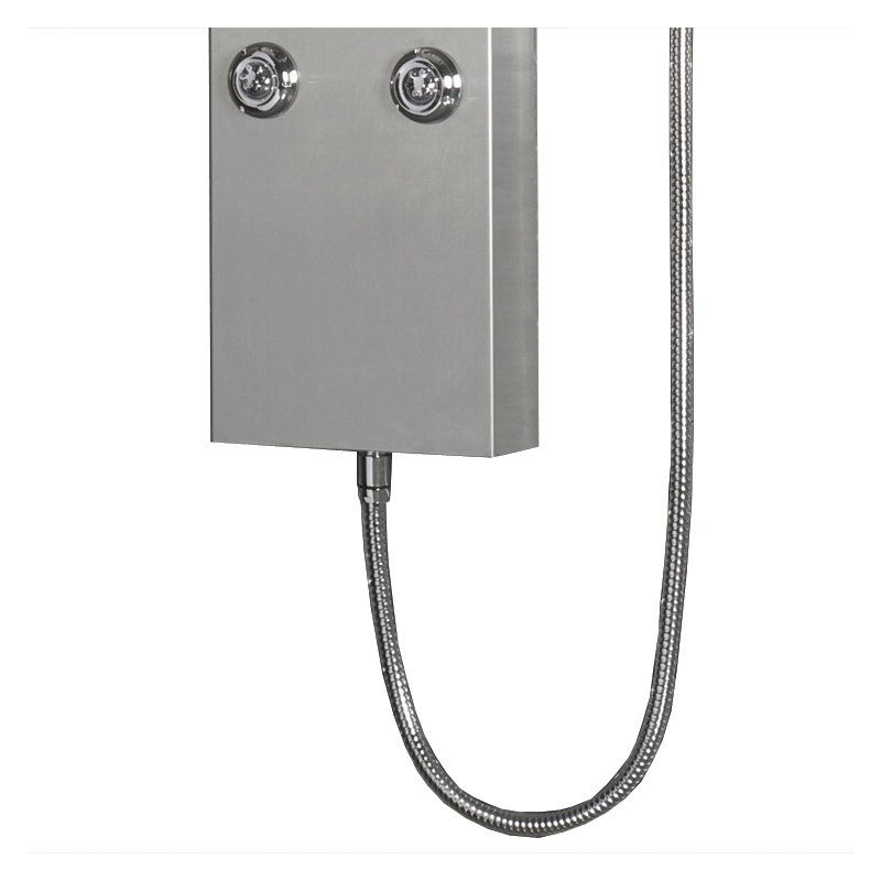 Inverseur de panneau de douche en acier inoxydable 63,8 po/thermostatique