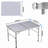 90cm Rectangular Adjustable Folding Table