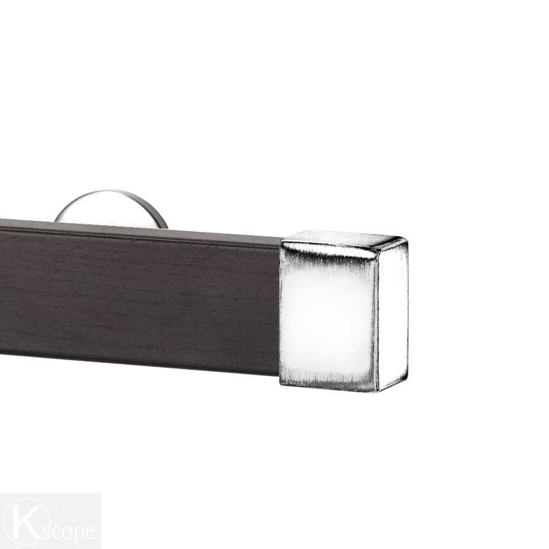 Tringle à rideaux simple 2 po Ephrata, Chrome, H 2 po x l 72 po x P 3,25 po