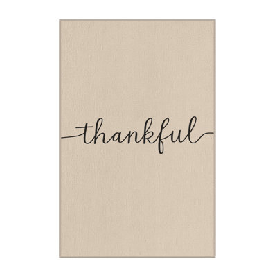 Machine Washable Myrtlewood Thanksgiving Modern & Contemporary Abstract Rug in Beige – Beige Binding