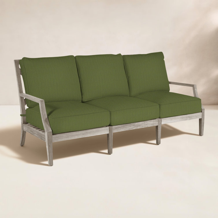 Haley Teak Patio Sofa with Cushions
