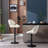 2 Bar Stools In Cream, Adjustable With Back And Foot Rest, Suited For Kitchen Pub Counter Heights Footrest Supplied, Meeting Requirements Of Height Users