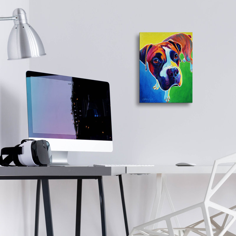 «Boxer - Leo» par Dawg Painter, H 16 po x l 12 po