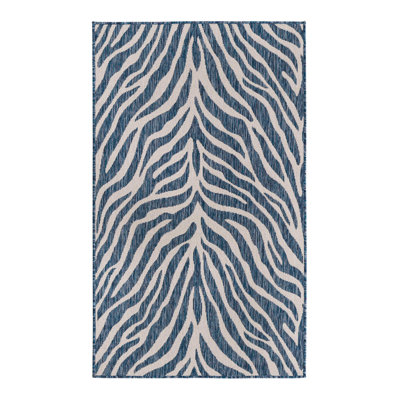 Tapis intérieur / extérieur bleu Itchington