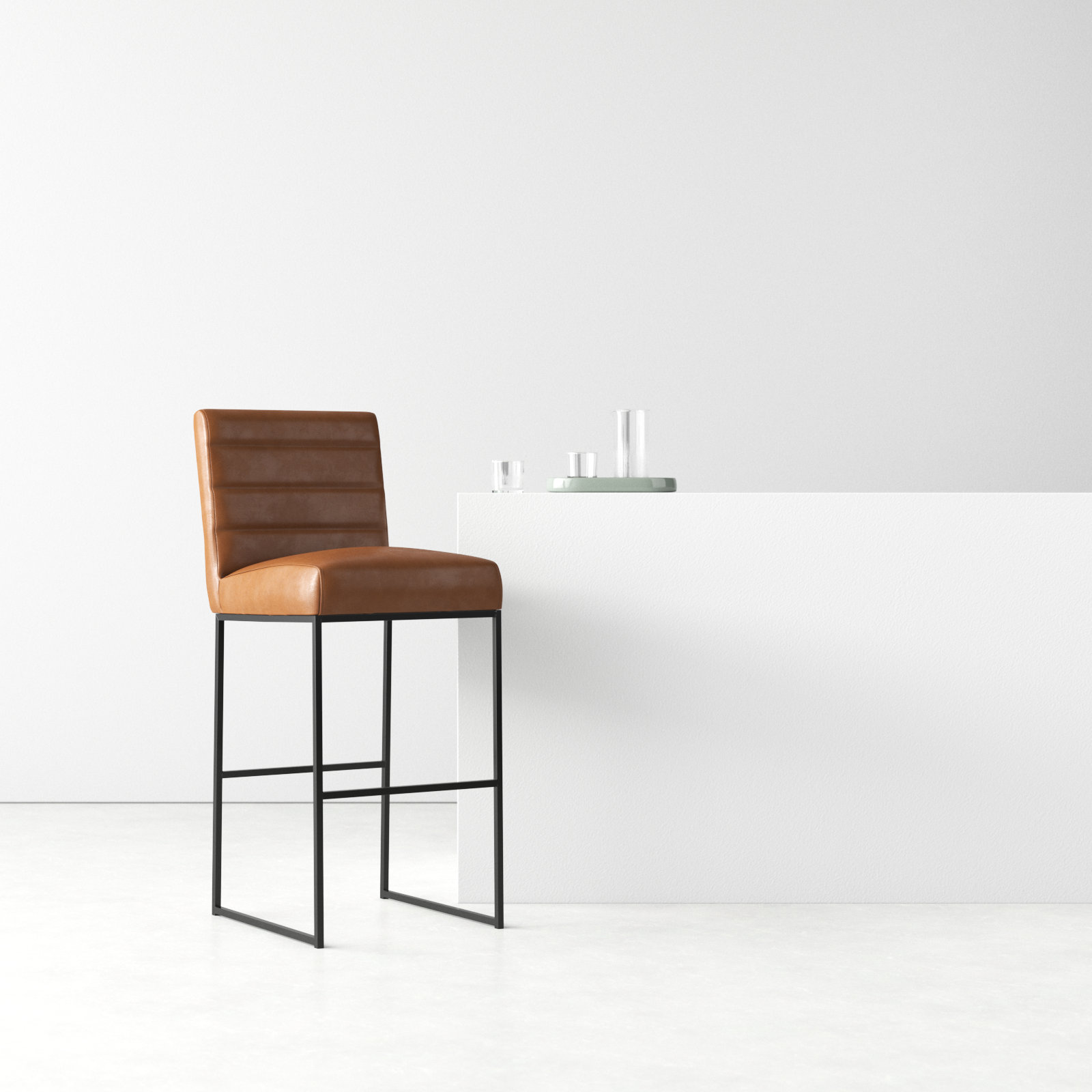 30" Bar Stool, Bar Stool (30” Seat Height), Cognac