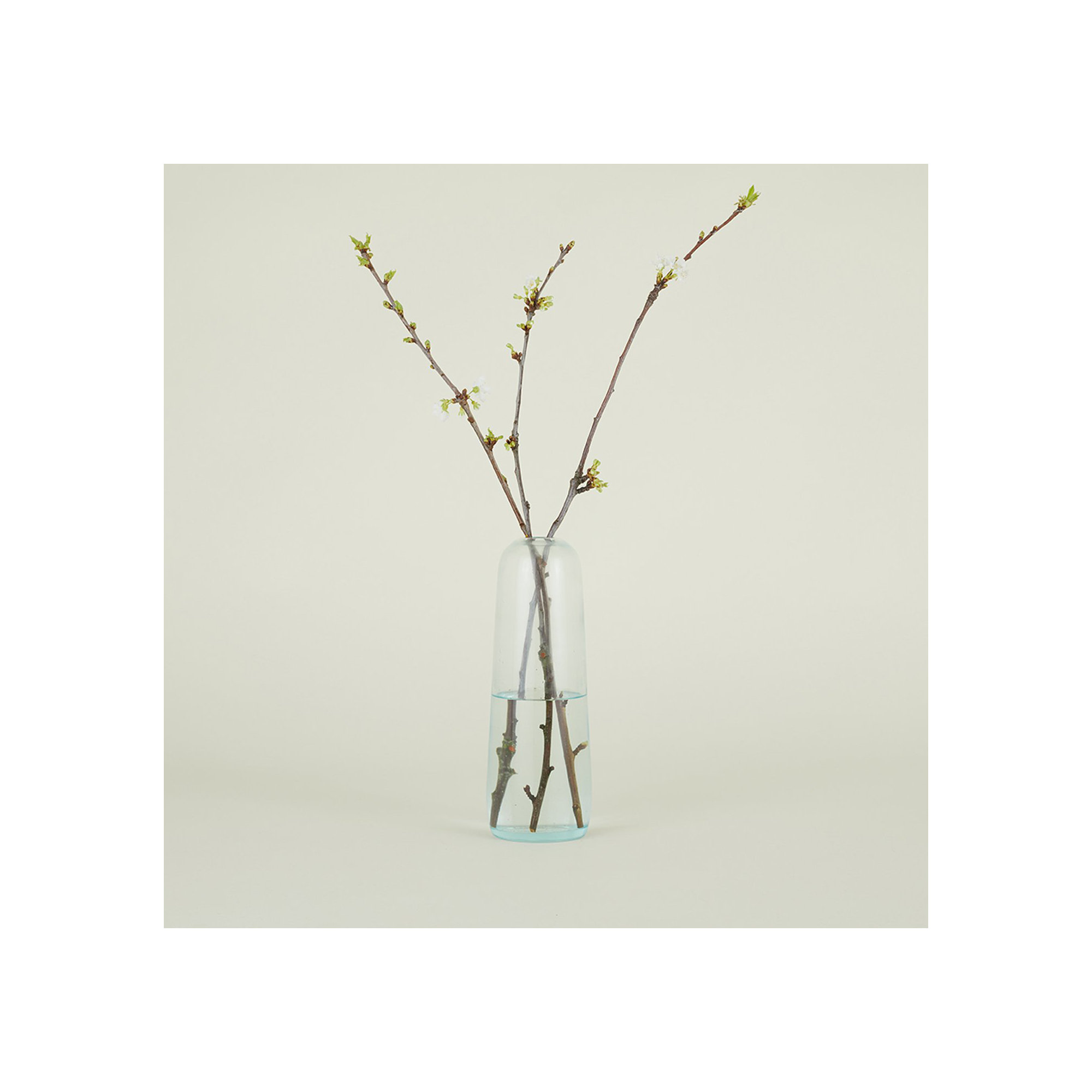 Aurora Handmade Glass Table Vase, 11.5" H x 4" W x 4" D, Sky