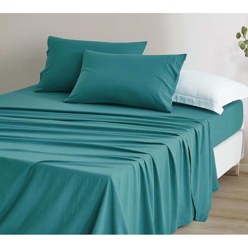 Teal Full Size Microfiber Deep Pocket Sheet Set