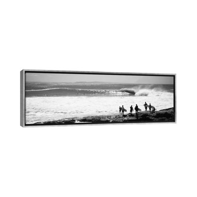 " Silhouette Of Surfers Standing On The Beach, Australia "
