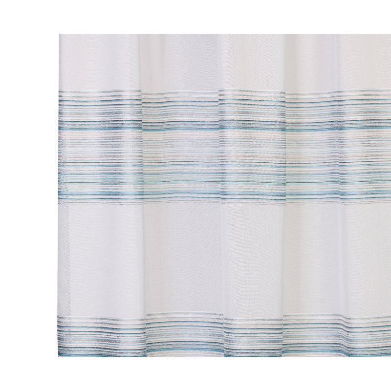 Henefer Semi Sheer Curtain, Aqua Blue