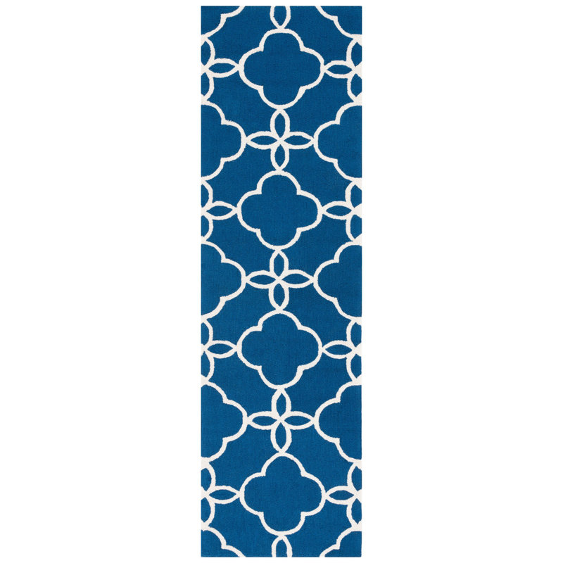 Walser Hand Hooked Performance Geometric Rug, Runner 2'3" x 8'
