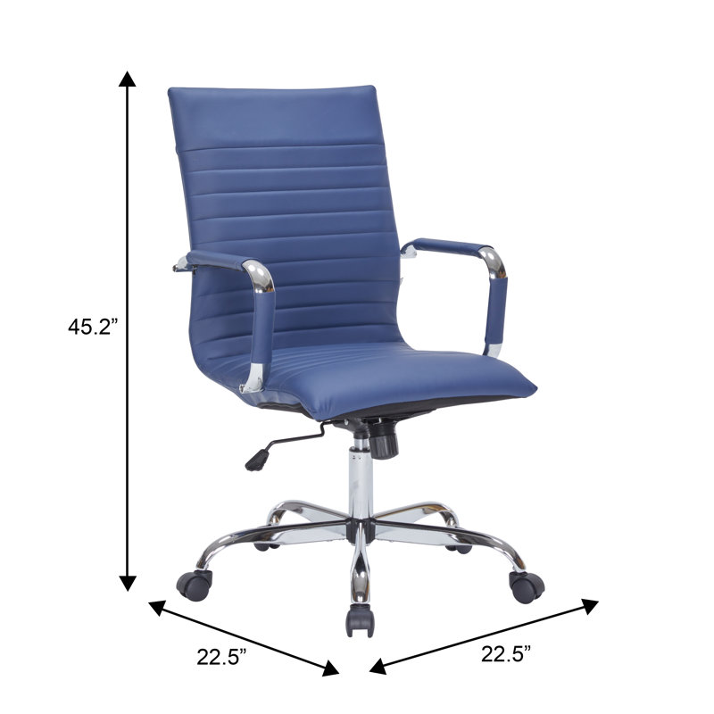 Fauteuil de conférence ergonomique Sorrells, Bleu marine