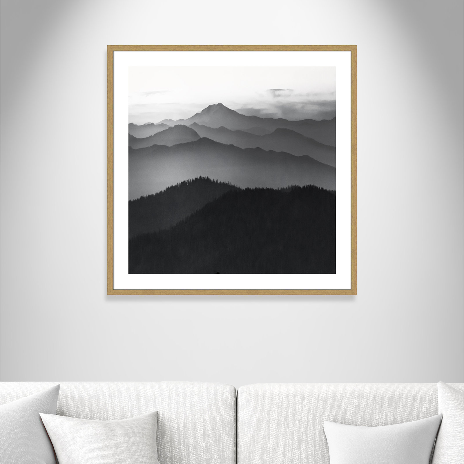 Cascades by Danita Delimont, 32" H x 32" W x 0.75" D, Natural Framed