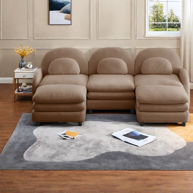 Canapé modulaire moderne en tissu Cloud Comfort