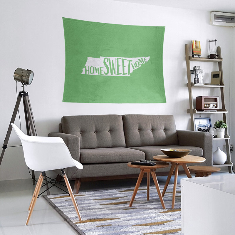 Tapisserie Home Sweet Tennessee, H 80 po x l 68 po, Vert