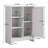 Bathroom Cabinet, Kitchen Freestanding Storage Rack, 23.62" X 11.81" X 31.5" Floor Storage Cabinet With 1 Cabinet, 3 Open Compartments, Adjustable Shelves, White