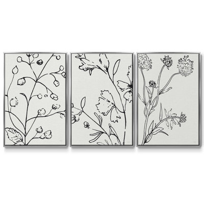 " Botanical Sketch I " 3 - Pieces