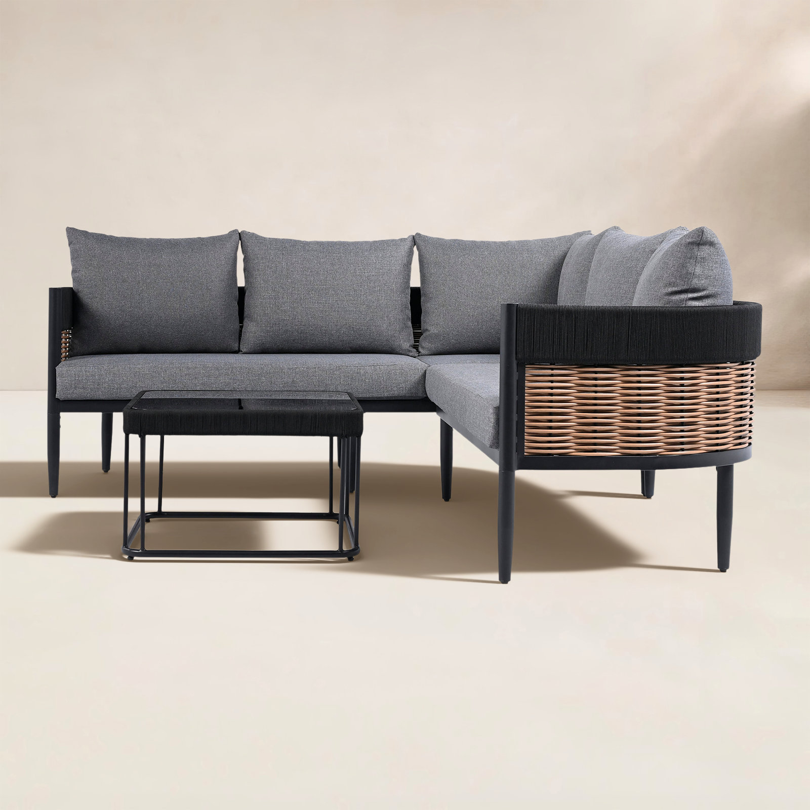 Corrente Corner Set, Gray
