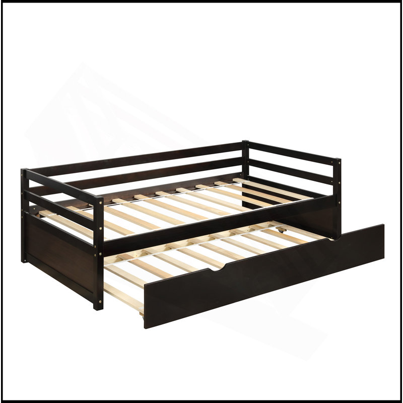 Daybed With Trundle Frame Set, Twin Size, Espresso