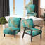 Turquoise Tranquility VI - Fauteuil rembourré contemporain, fauteuil d'appoint bleu sarcelle
