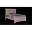 Lit simple gris métallique avec fabrication et lumières de revêtement de luxe à tête de lit à DEL-1029539347-864544023