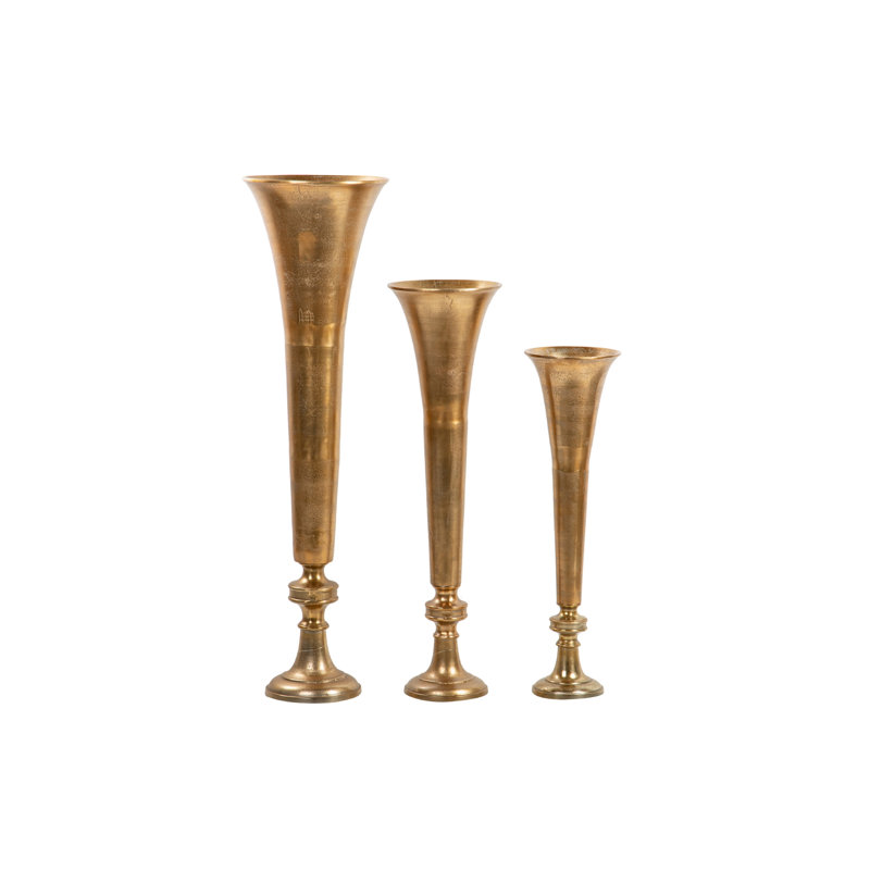 Dameron Table Vase 1, 110cm H x 31cm W x 31cm D, Gold