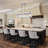 5-Light Chrome Crystal Rectangular Kitchen Island Chandelier