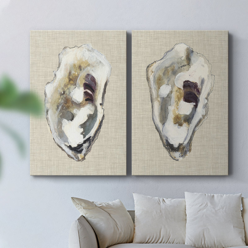 Oyster Shell Study I-Premium Gallery Wrapped Canvas -Ready to Hang, 27" H x 18" W