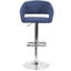 Tabouret de bar contemporain à hauteur réglable en vinyle avec dossier moyen arrondi-128649688-128648503
