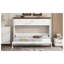 Lit escamotable simple avec 3 tiroirs de rangement - Lit mural blanc compact pour les petites pièces