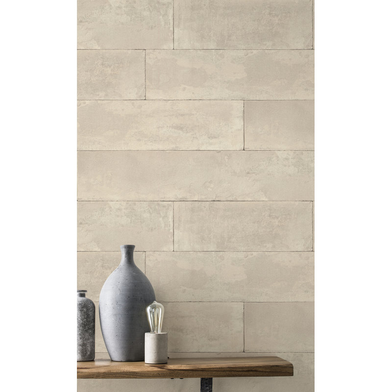Rouleau de papier peint L 33 pi x l 21 po Lanier Oxblood Stone, Neutre
