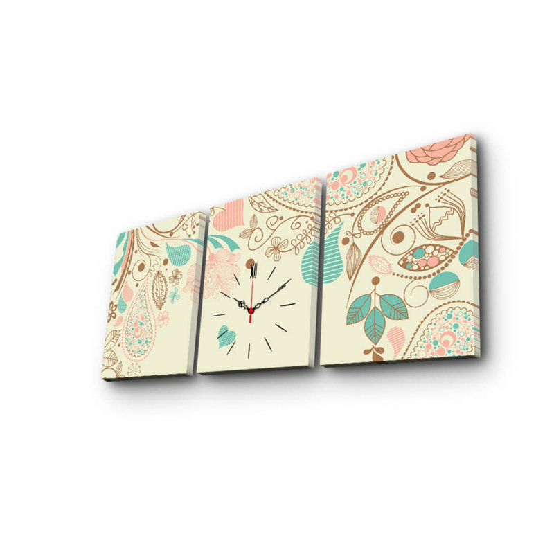 Ensemble d'horloge murale 3 pièces Elegant Structure robuste en bois à 100%, épaisseur: 1,2 po | Parfait pour la décoration intérieure et les intérieurs modernes, conception unique