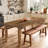 63" Solid Wood Dining Table, Farmhouse Kitchen Table