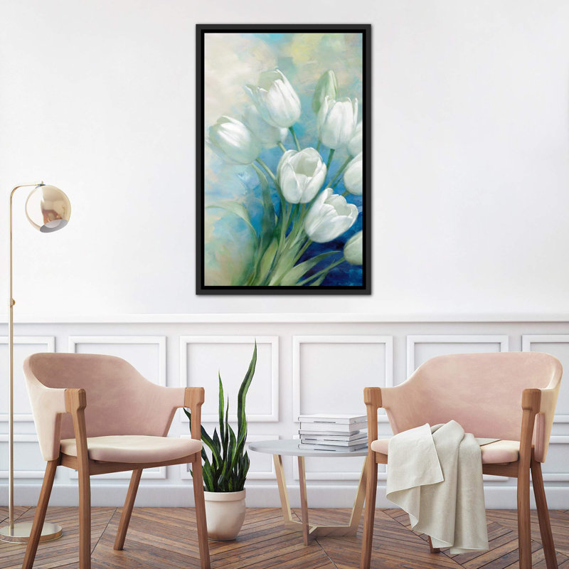 "holland spring i" par rogier daniels-reproduction d’art, Toile avec cadre noir patiné, H 40 po x l 26 po x P 1,5 po