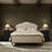 Elfine Traditional Upholstered Oak Wood Bed and Nailhead Trim-253424387